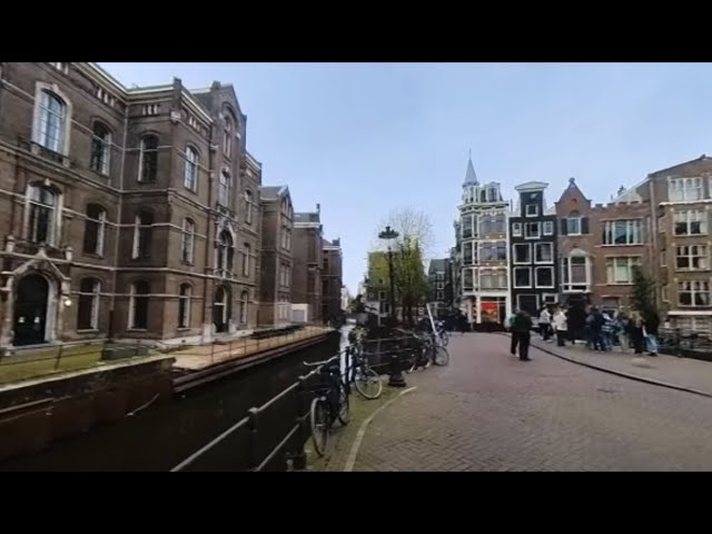 🚲 Amsterdam, The Netherlands 🇳🇱 - Join me on a rainy 360 walk around the City Center