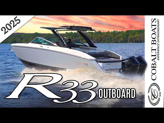 2025 Cobalt R33 Outboard Featuring Seakeeper Ride – Detailed Walkthrough with Bluewater Marine