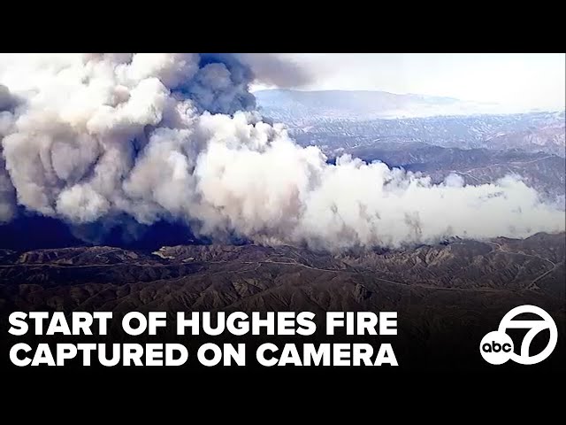 Start of Hughes Fire captured on camera