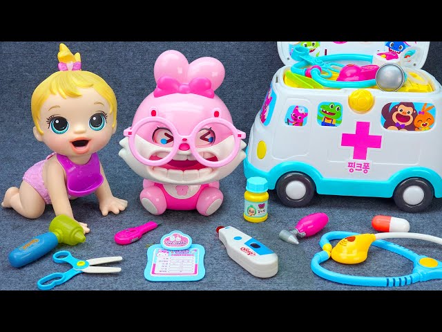 90 Minutes with Bunny Doctor Toys ASMR, Unboxing Pinkfong Ambulance Play Set 🎀 Beast Unbox