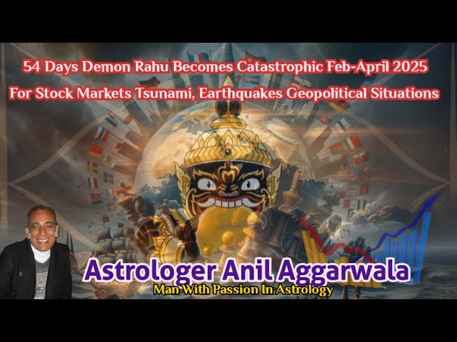 Demon Rahu Adverse For 54 Days Becomes Catastrophic Feb.-April 2025 For Stock Markets Tsunami