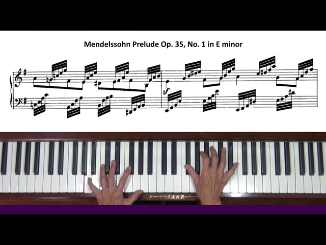 Mendelssohn Prelude Op. 35 No. 1 in E minor Piano Tutorial Part 1