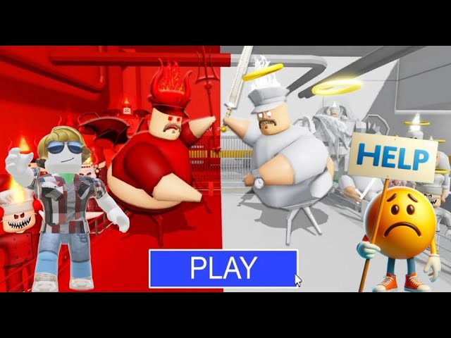 Roblox barry prison VS escpe barry's run obby انا بلعب روبلوكس