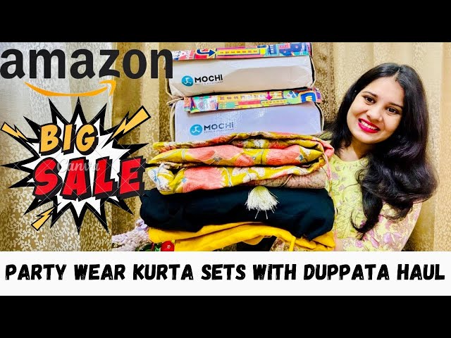 Party Wear Kurta Sets For Women & Footwear Haul  Amazon || Valentines Special Sale💕 ||