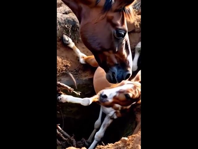 Mother Horse’s Heartbreaking Plea: Human Heroes Rescue Injured Foal 🐎 | Emotional Farm Rescue"