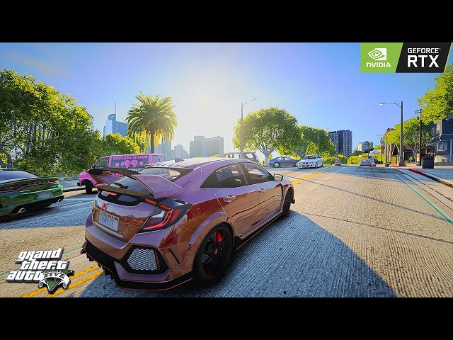 GTA 5: Next-Gen Graphics, Driving Honda Civic Sports in California 4K60FPS