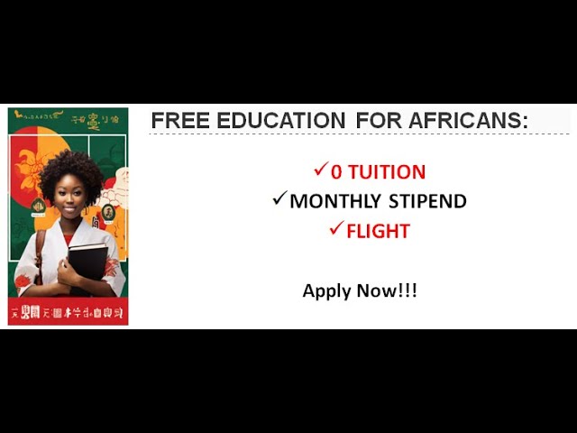 SCHOLARSHIP FOR AFRICANS (STUDY FREE IN JAPAN)