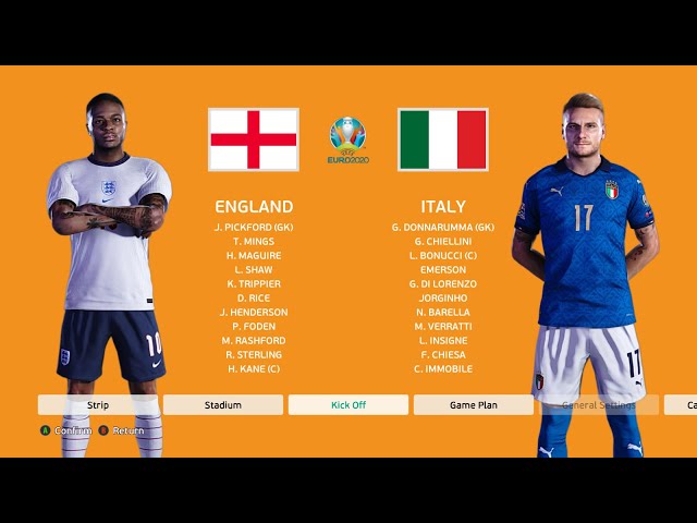 PES 2021 - England vs Italy - UEFA EURO 2020 (2021) Final