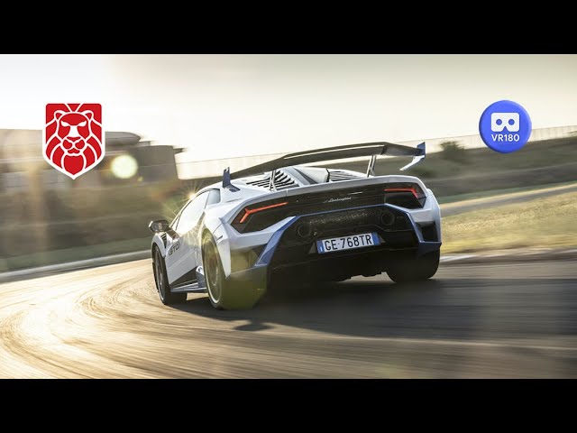 New Lamborghini Huracan STO Walkaround and Full lap in Vallelunga [180°VR]