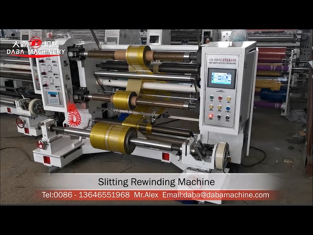 SLITTING REWINDING MACHINE LFQ1300 PLC CONTROL PLASTIC FILM BOPP OPP PET PE PVC CPP AND PAPER