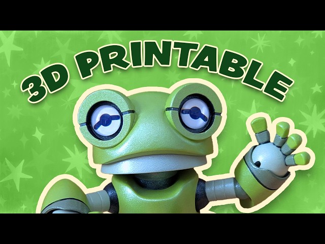 Making a Frog robot - 3D modelled and 3D printed Ball Jointed Doll