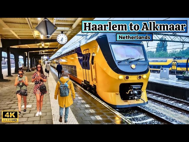 Winter Train Tour: Haarlem to Alkmaar, Netherlands 2025 | Scenic Train Ride in 4K