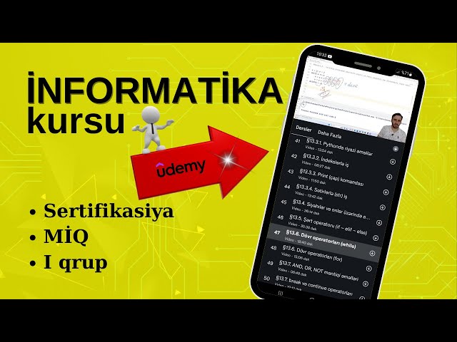 informatika kursunun telefondan istifadə qaydası (MİQ, Sertifikasiya və Abituriyentlər üçün)