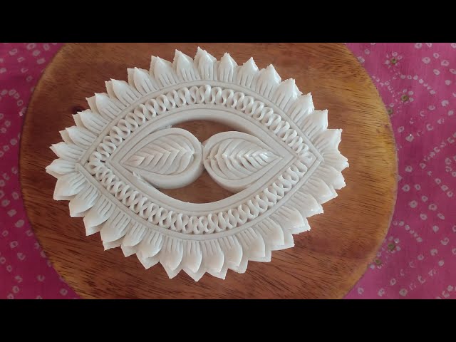 Nokshi pitha design || Ful pitha design || Momtaz's hand work