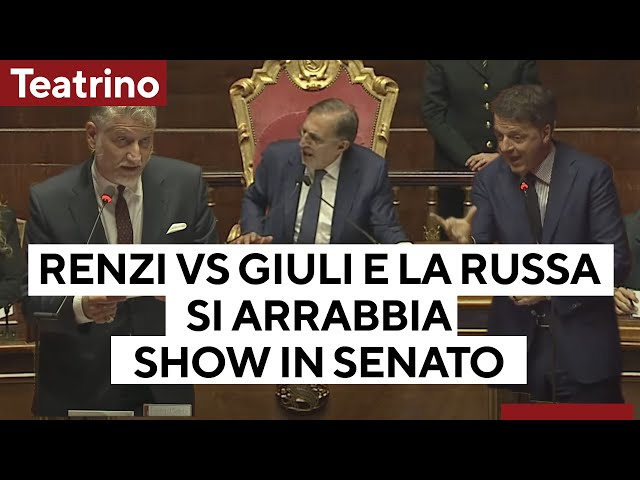 Teatrino Renzi-Giuli: "Mi adeguo a sue capacità cognitive", "La vedo tremare". La Russa si arrabbia