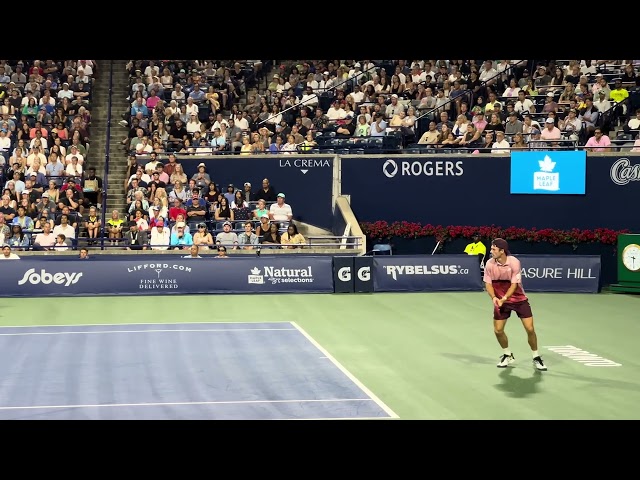 Tommy Paul Jannik Sinner 46-shot rally Court Level View | National Bank Open Toronto August 12, 2023