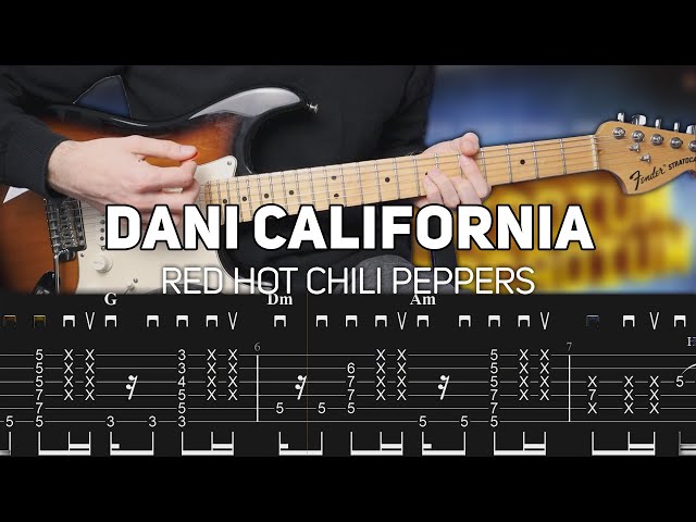 Red Hot Chili Peppers - Dani California (Guitar lesson with TAB)