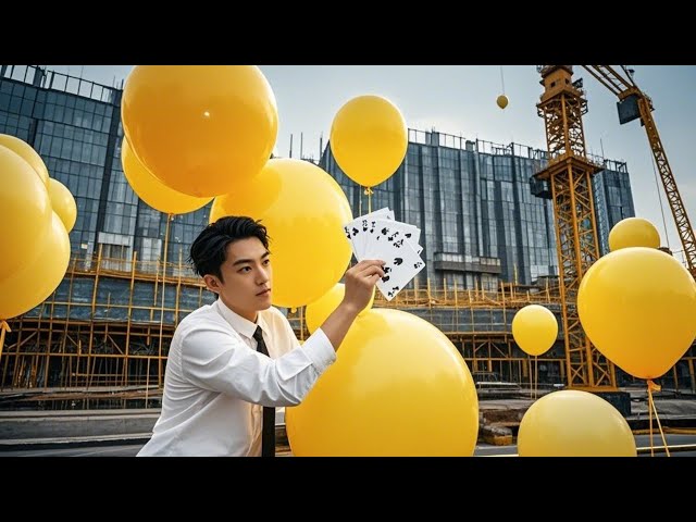 纸牌的力量插进气球里的扑克牌The power of cards playing cards inserted into the blackboard