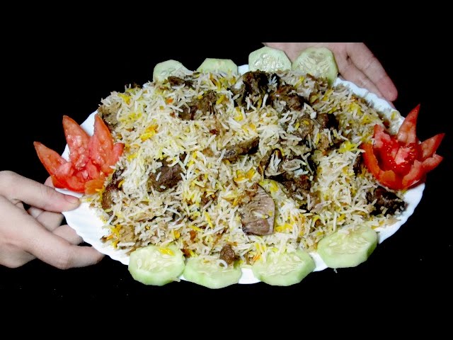 Hyderabadi Biryani - Kachay Gosht ki Biryani - Dum Biryani Restaurant Style