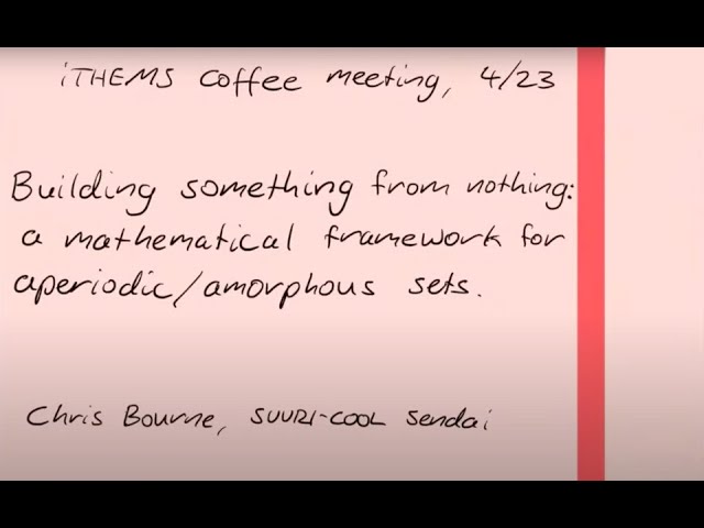 Building something from nothing - Coffee Meeting Talk by Christopher Bourne on April 23, 2021