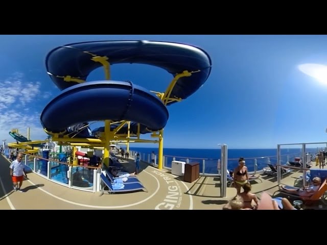 360° Walk on the Aqua Park Decks of NCL Norwegian Escape cruise ship