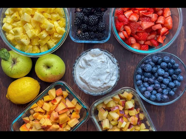 Easy Low Carb Fruit Salad Recipe with Vanilla Dressing