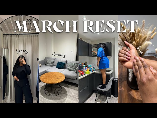 MARCH RESET| Prepping for MY MAN'S birthday, shopping for BASICS, TikTok, BIAB at home, cleaning