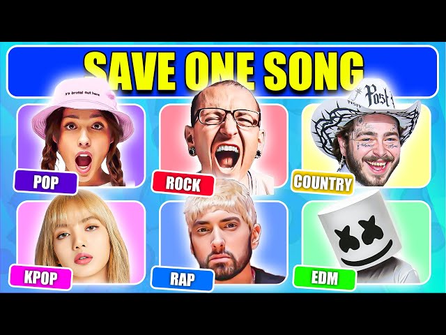 Save One Song 🔥 | POP vs ROCK vs COUNTRY vs KPOP vs HIP-HOP vs EDM