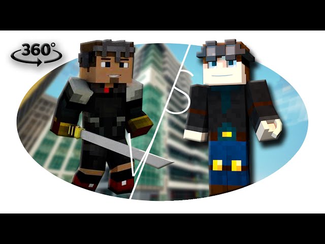 Minecraft - DanTDM vs Logdotzip Clay Soldiers battle in 360° [4K60FPS]