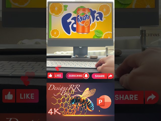 Not UI/UX !! Amazing 3D coca cola, sprite, fanta ad with powerpoint 🐝 #shorts #youtube #powerpoint