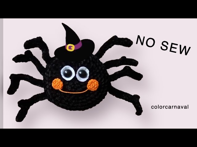 NO SEW | Crochet Halloween Spider | FREE PATTERN