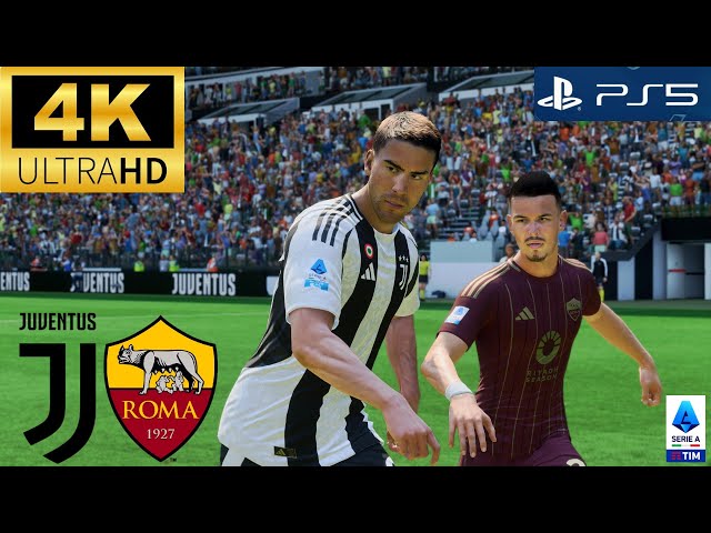 FC 25 - JUVENTUS VS ROMA - CALCIO SERIE A TIM 24/25 - ULTRA REALISM 4K PS5 - ALLIANZ STADIUM