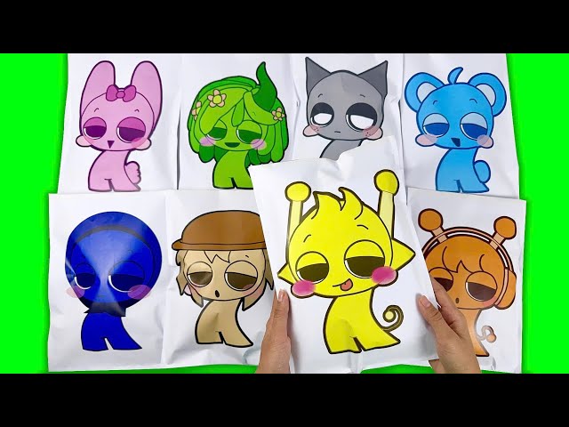 😺 Paper DIY😺 Incredibox CUTE SPRUNKI BLIND BAG Unboxing | How to make Blind bag