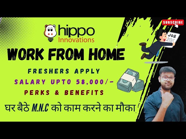 HIPPO INNOVATIONS - WORK FROM HOME | FRESHERS JOB | NO INVESTMENT WFH JOB #jobs #wfh #viralvideo