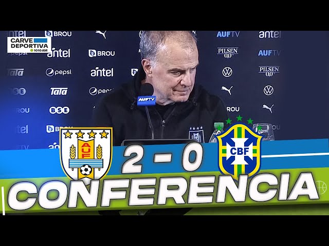 URUGUAY 2 BRASIL 0 conferencia de prensa MARCELO BIELSA