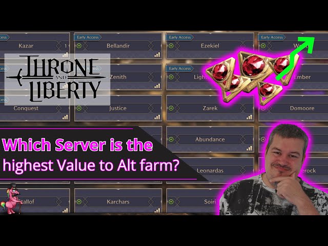 Which Server has the highest Value to ALT-Farm | Throne and Liberty Server Selection Guide