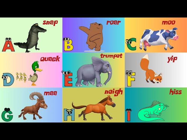 Alphabet Animal Sounds Song 0209 | Nursery Rhymes | Little Bunny Learns