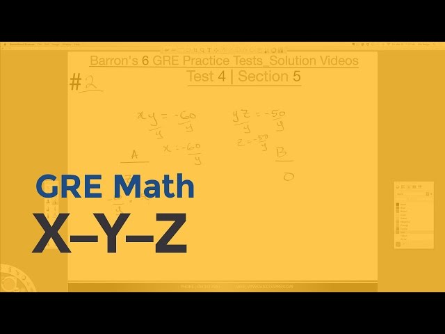 GRE Math : X - Y - Z | GRE Prep Atlanta GA