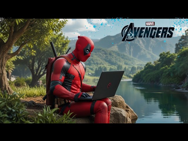 Super heroes working laptop - Might Nova #entertainment  #story #marvel