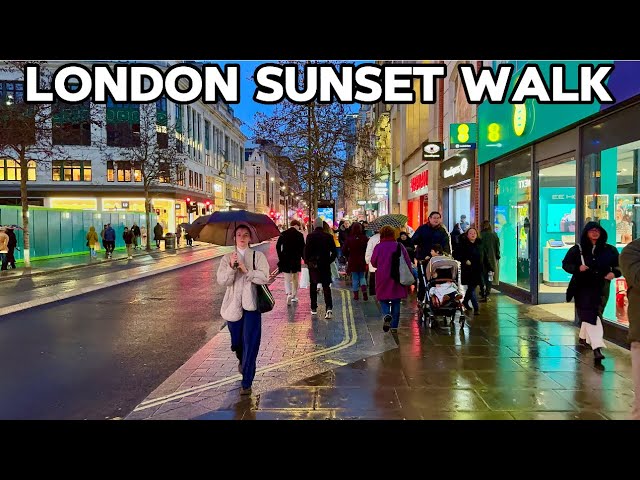 London Sunset Walk | Relaxing Evening Walk through West End [4K HDR]