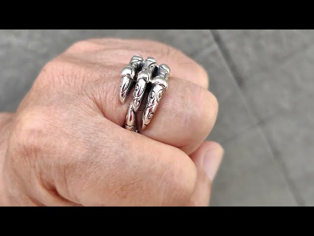 Sterling Silver Tribal Gothic Claw Ring