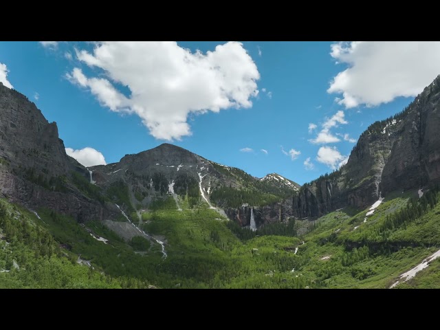 Clouds drifting over the mountain peaks, telluride area of colorado FREE STOCK VIDEO