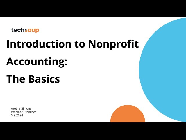 Introduction to Nonprofit Accounting The Basics