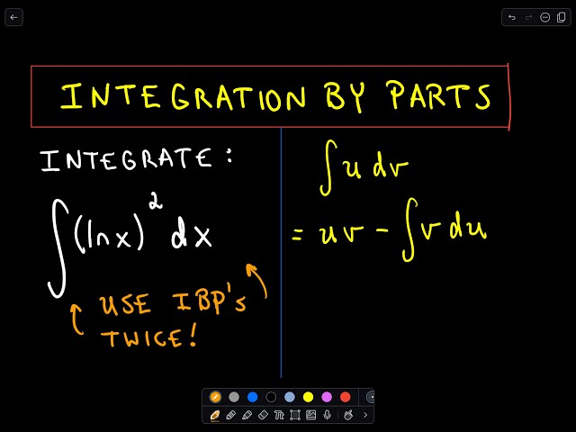 Integration By Parts - Using IBP's Twice