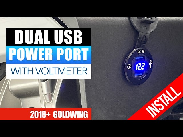 Install Dual-USB Power Port with Voltmeter | 2018+ Honda Goldwing | CruisemansGarage.com