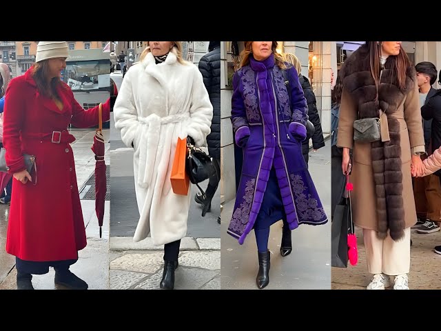 STREET FASHION VIBES OF MILAN | WINTER 2025 ELEGANT OUTFITS FASHION TRENDS || LUXURY SHOPPING WALK