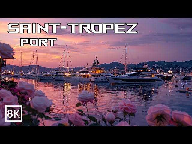 Saint Tropez Port | The Most Beautiful Evening Walk In France 8K