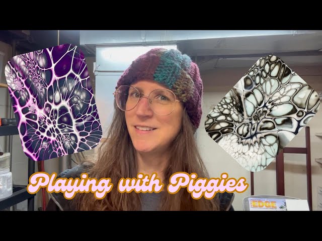 #263 New Piggies Experiments Part 1 | Fluid Painting - Acrylic Fluid Art - House Paint Art