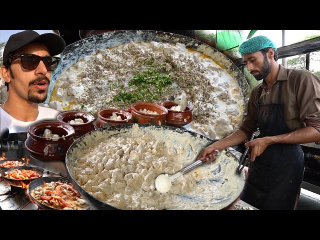 EXTREME PAKISTANI STREET FOOD IN SARGODHA - White Chicken Handi & Desi Ghee Daal