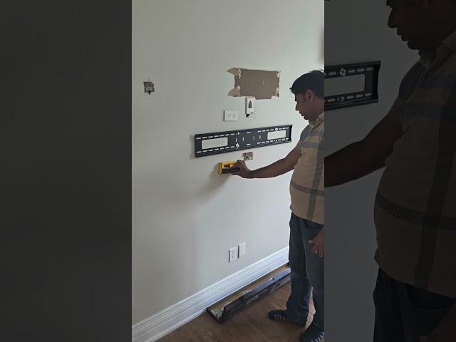 How to find stud from drywall for tv installation #tvmounting #tvinstallation #drywall